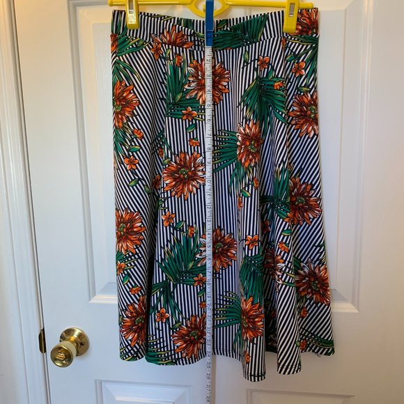 Monteau Tropical Look Flare Midi Skirt - Picture 4 of 5